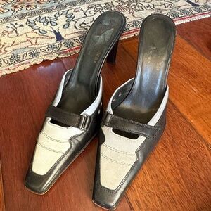 Vintage Donald Pliner Elegant Black and Gray Women's Heels